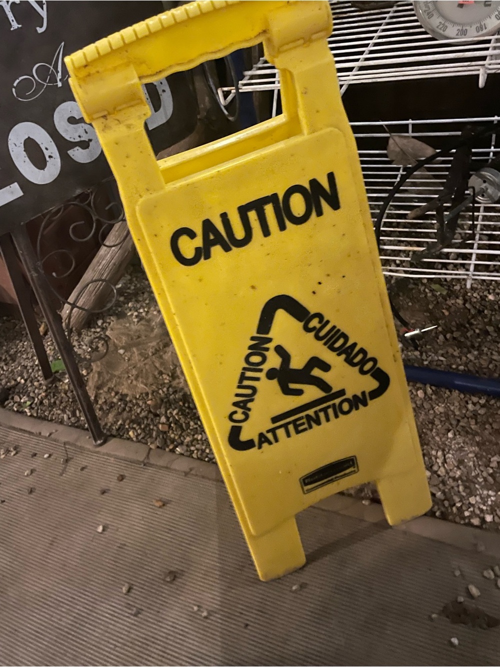 Yellow Caution Wet Floor Sign